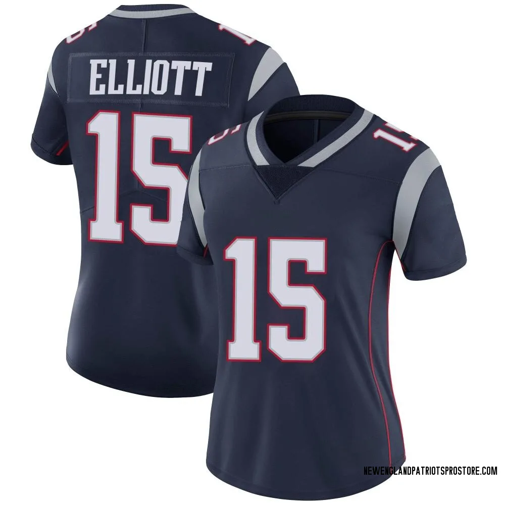 Women's Limited Ezekiel Elliott New England Patriots Navy Team Color Vapor Untouchable Jersey